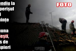 Incendiu la acoperişul unei locuinţe din comuna Borleşti, stins de pompieri