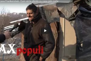 Video VIRAL! Arthur şi casa Frankenstein. Cum să te plimbi cu casa prin curte