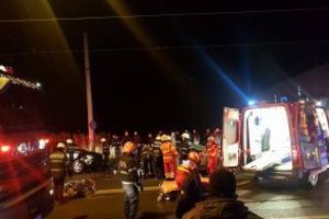 Accident grav pe Bulevardul Muncii, în zona depoului de tramvaie - FOTO