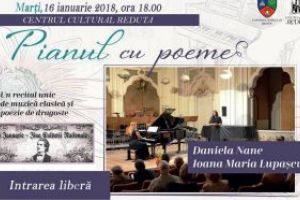 „Pianul cu poeme”, Spectacol-eveniment  dedicat poetului Mihai Eminescu