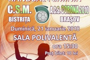 CSM Bistriţa – Corona Braşov, duminică la Polivalentă. Programul casei de bilete
