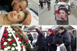 Imagini dureroase de la inmormantarea Cristinei Manea. Avea doar 23 de ani si boala a ucis-o la scurt timp dupa ce a nascut o fetita