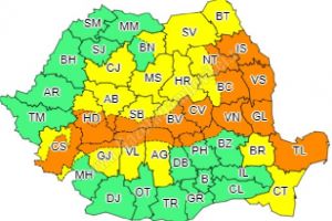 Dâmboviţa sub avertizare Cod Portocaliu