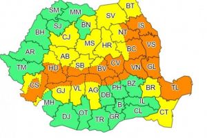 ANM: Cod PORTOCALIU şi GALBEN de ninsori abundente şi viscol în Alba şi alte 27 de judeţe