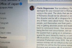 Cum ne dăm cu firma-n cap: Un român şi-a vărsat furia pe pagina oficială a ministrului de Externe japonez