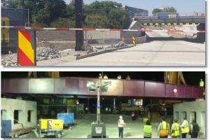 Ploile au deranjat santierele de la pasajele Jiul si Popa Sapca