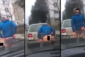 Dosar penal pentru un sofer recalcitrant. Si-a dat pantalonii jos în mijlocul străzii!