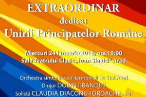 Claudia Diaconu Iordache, Rapsozii Zărandului şi ansamblul simfonic al Filarmonicii Arad susţin un concert extraordinar dedicat Unirii Principatelor Române