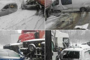 Carambol pe autostradă! Un şofer român, implicat în accident a filmat imaginile înfiorătoare de la faţa locului: „Dezastru, frate!” Autorităţile au anunţat bilanţul victimelor