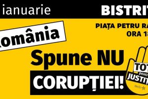 Protest pentru Justiţie la Bistriţa: Arătăm că nu suntem dispuşi să acceptăm corupţia