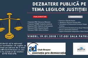 Braşovenii sunt invitaţi să dezbată Legile Justiţiei şi Codul Penal