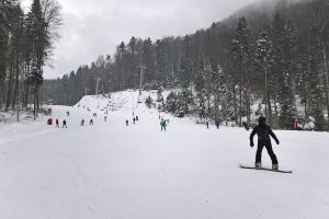 Prima zi de schi la Slănic Moldova