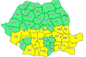 Pentru ziua de luni, ANM a emis un cod galben de viscol şi ninsori pentru judeţul Galaţi