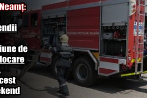 ISU Neamţ: Trei incendii şi o misiune de deblocare uşă apartament, în acest weekend