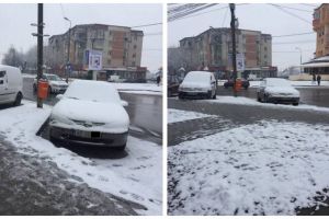 FOTO ȘTIREA TA: Maşină parcată, de trei zile, într-o staţie de autobuz din centrul oraşului Alba Iulia. Cetăţean: ”Nimeni nu îi are treaba”