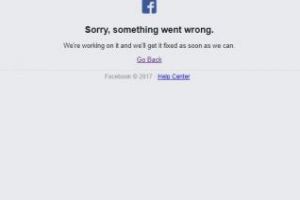 A căzut Facebook -ul