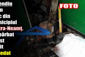 Incendiu la un bloc din municipiul Piatra-Neamţ. Un bărbat a fost găsit decedat