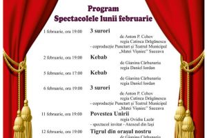 Programul spectacolelor Teatrului „Matei Vişniec” Suceava, în luna februarie