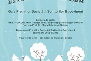 Gala Premiilor Societăţii Scriitorilor Bucovineni, joi, la Biblioteca Bucovinei