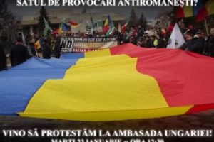 Noua Dreaptă protestează în faţa ambasadelor Ungariei de la Bucureşti şi Chişinău