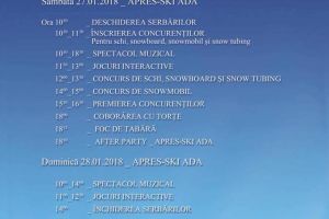 SÂMBĂTĂ şi DUMINICĂ: Serbările Zăpezii 2018, pe Domeniul Schiabil Șureanu. Concursuri, foc de tabără şi coborâre cu torţe pe pârtie. PROGRAMUL