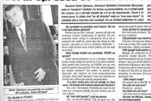 Cu ce haine a intrat Sorin Oprescu în Campania electorală din 2000