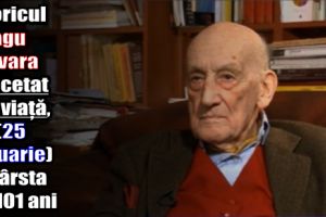 Istoricul Neagu Djuvara a încetat joi (25 ianuarie) din viaţă, la vârsta de 101 ani