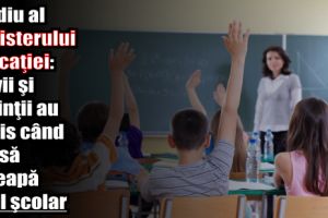 Studiu al Ministerului Educaţiei: Elevii şi părinţii au decis când vor să înceapă anul şcolar