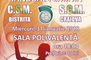 CSM Bistriţa – SCM Craiova în prima etapă din retur. Programul casei de bilete