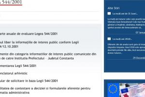 Ministerul Consultarii Publice si Dialogului Social: Prefectura Constanta ar fi atins gradul de conformare maxim privind publicarea informatiilor de interes public 