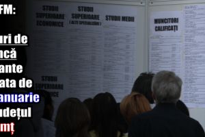 AJOFM: 349 locuri de muncă vacante la data de 27 ianuarie 2018 în judeţul Neamţ