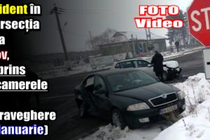 Accident în intersecţia de la Girov, surprins de camerele de supraveghere (27 ianuarie)