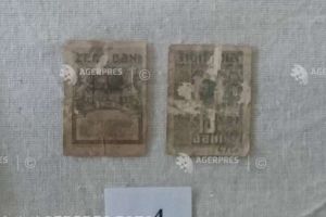 Bancnotă emisă de Regele Ferdinand I, cu dimensiunea cea mai mică din lume, expusă la Sighişoara