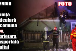 Incendiu la o locuinţă particulară din comuna Girov. Proprietara, transportată la spital
