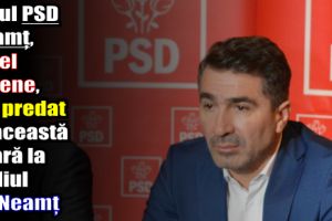 Șeful PSD Neamţ, Ionel Arsene, s-a predat în această seară la sediul IPJ Neamţ