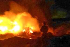 Noapte de foc pentru pompierii din Țăndărei