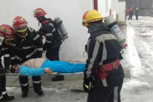 ISU Bistriţa, exerciţii tactice la o clinică şi un spital
