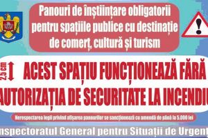 Panouri pe clădirile fără autorizaţie de securitate la incendiu