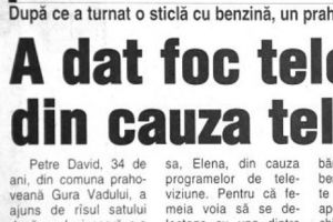 Și-a incendiat televizorul de la telenovela nevestei