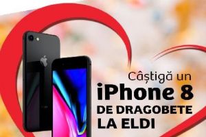 Încă un Iphone 8, oferit de Eldi, de Dragobete!