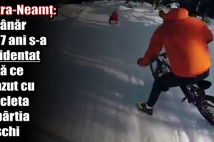 Piatra-Neamţ: un tânăr de 17 ani s-a accidentat după ce a căzut cu bicicleta pe pârtia de schi