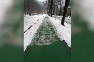 Baia Mare: Halal deszapezire! Cum arata pista de alergare din Parc, la doua saptamani de la ultima ninsoare