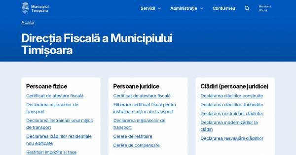 Directia Fiscala a Municipiului Timisoara Compartiment Impuneri Mijloace de Tansport, Timişoara